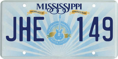MS license plate JHE149