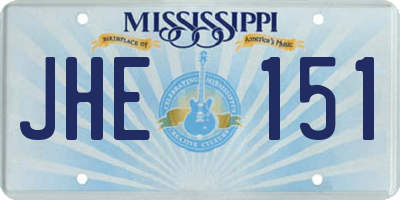 MS license plate JHE151