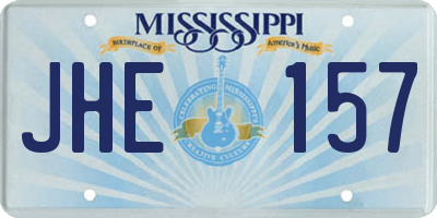 MS license plate JHE157