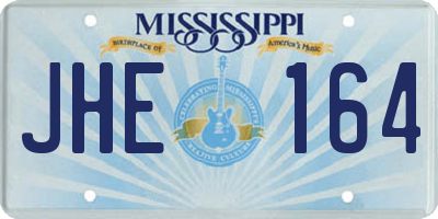 MS license plate JHE164