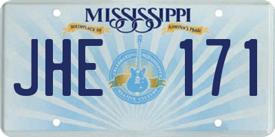 MS license plate JHE171