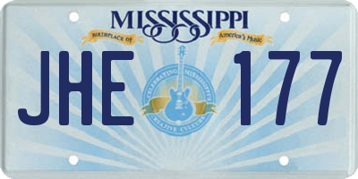 MS license plate JHE177