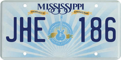 MS license plate JHE186