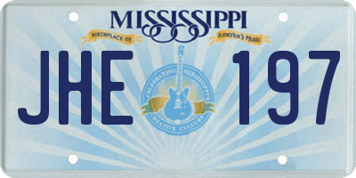MS license plate JHE197