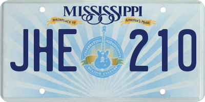 MS license plate JHE210