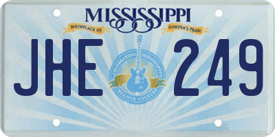 MS license plate JHE249