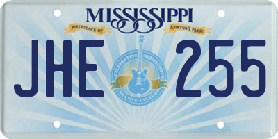 MS license plate JHE255