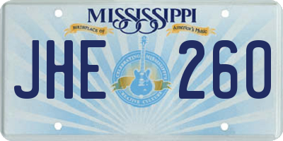MS license plate JHE260
