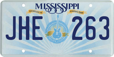 MS license plate JHE263