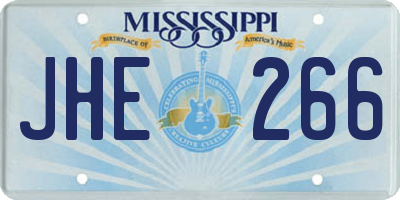 MS license plate JHE266