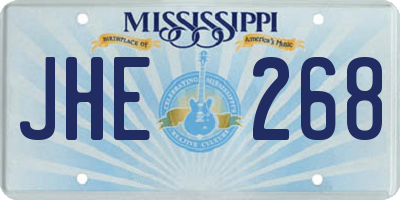 MS license plate JHE268