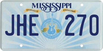 MS license plate JHE270