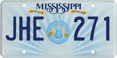 MS license plate JHE271