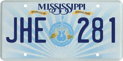 MS license plate JHE281