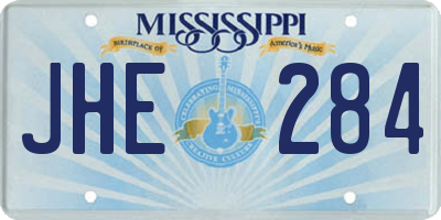 MS license plate JHE284