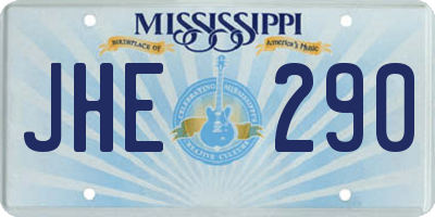 MS license plate JHE290