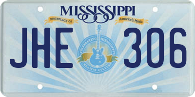 MS license plate JHE306