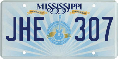 MS license plate JHE307