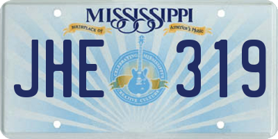 MS license plate JHE319