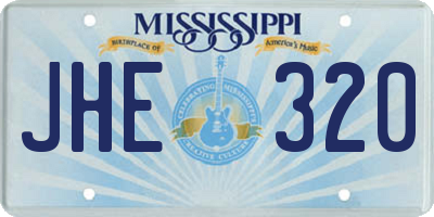 MS license plate JHE320