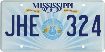 MS license plate JHE324