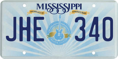 MS license plate JHE340