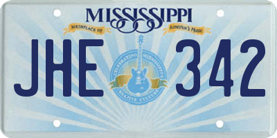 MS license plate JHE342