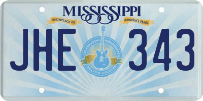MS license plate JHE343