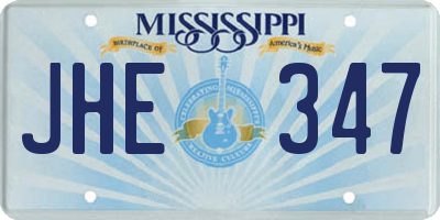 MS license plate JHE347