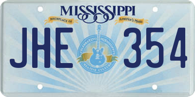 MS license plate JHE354