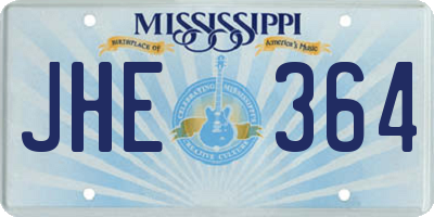MS license plate JHE364