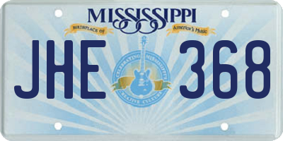 MS license plate JHE368