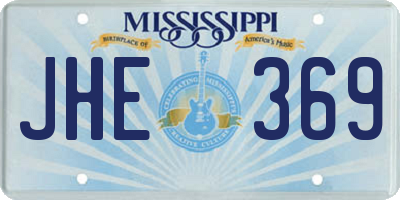 MS license plate JHE369
