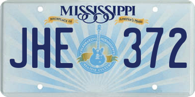 MS license plate JHE372