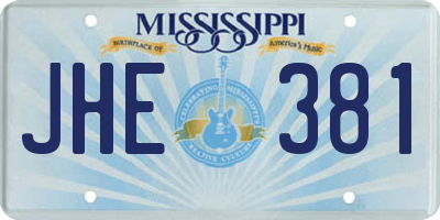 MS license plate JHE381