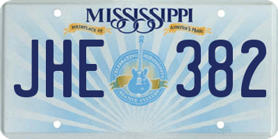 MS license plate JHE382