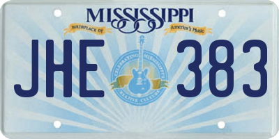 MS license plate JHE383