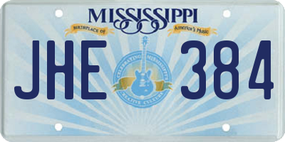 MS license plate JHE384