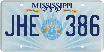 MS license plate JHE386