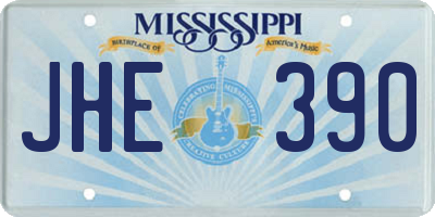 MS license plate JHE390