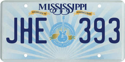 MS license plate JHE393
