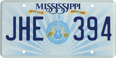 MS license plate JHE394