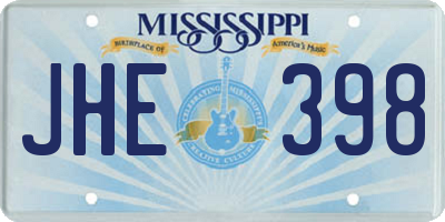MS license plate JHE398