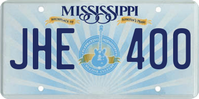 MS license plate JHE400