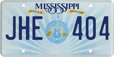 MS license plate JHE404