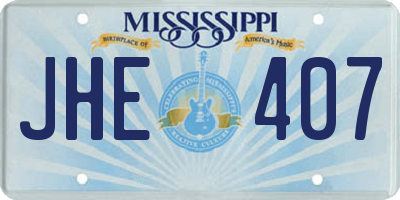MS license plate JHE407