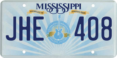 MS license plate JHE408