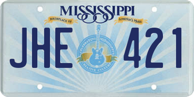 MS license plate JHE421