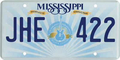 MS license plate JHE422