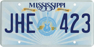 MS license plate JHE423
